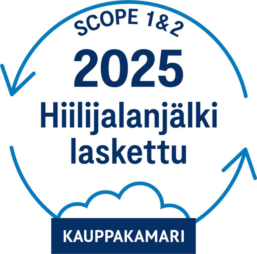 Hiilijalanjälki laskettu -merkki Clean and Safe Oy