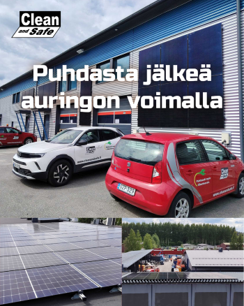 puhdasta jälkeä auringon voimalla clean and safe